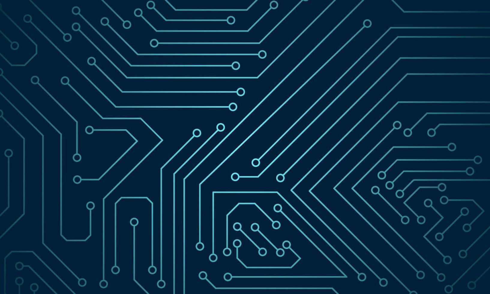 futuristic digital background with connected electronic circuit lines forming modern technology pattern in blue vector