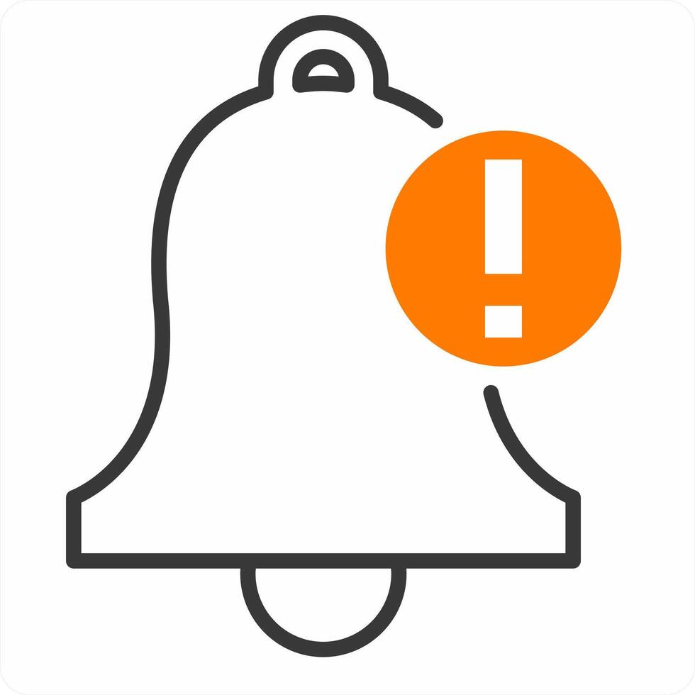 Notification and message icon concept in orange color vector