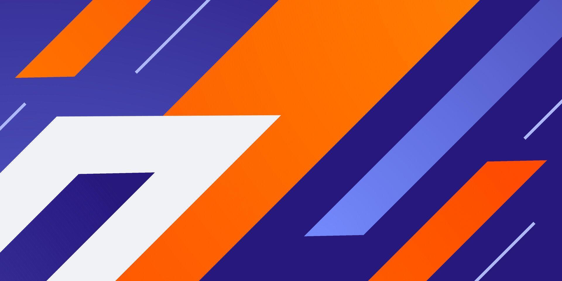 Abstract overlap arrow concept pattern background. Orange and purple element color background concept. vector