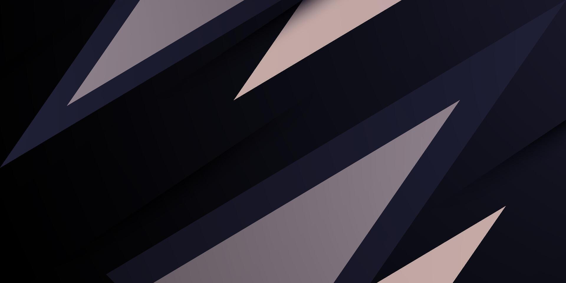 Abstract dark background with overlap triangle pattern concept. Simple and trendy papercut background element design. vector