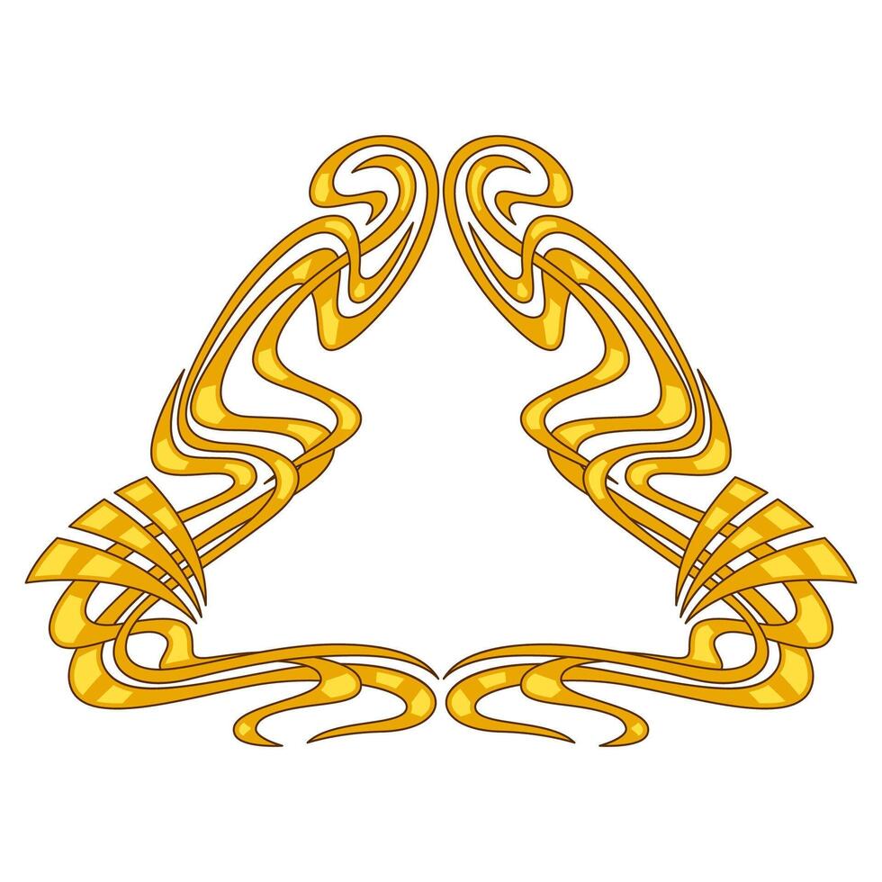 Retro frame in art nouveau style. Decorative geometric element. vector