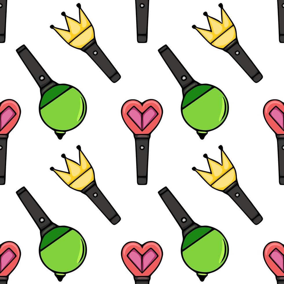 Colorful pattern of crowns and hearts vector