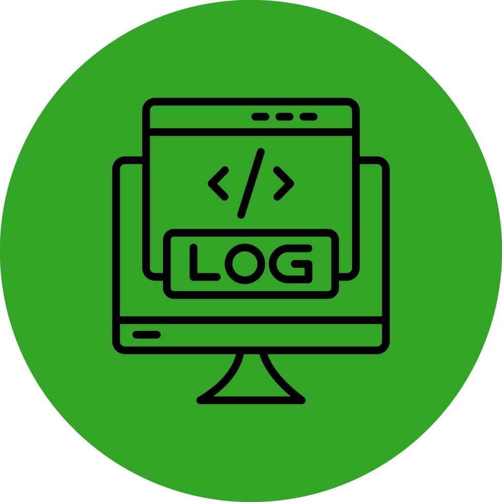 Logs Futuristic User Interface Mark vector