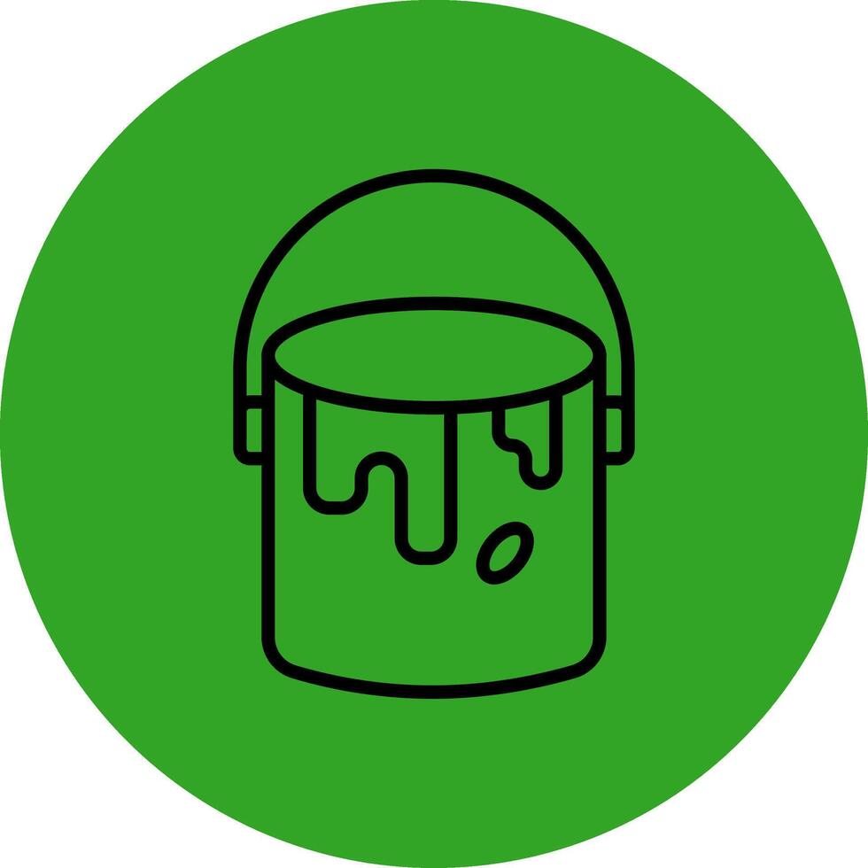 Paint Bucket Gradient Color Style Form vector