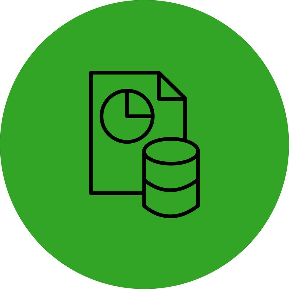 Pie Chart Sharp Edge Style Visual vector