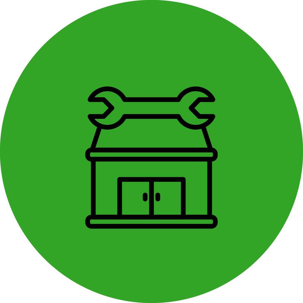 Workshop Simplified Thin Line Mark vector