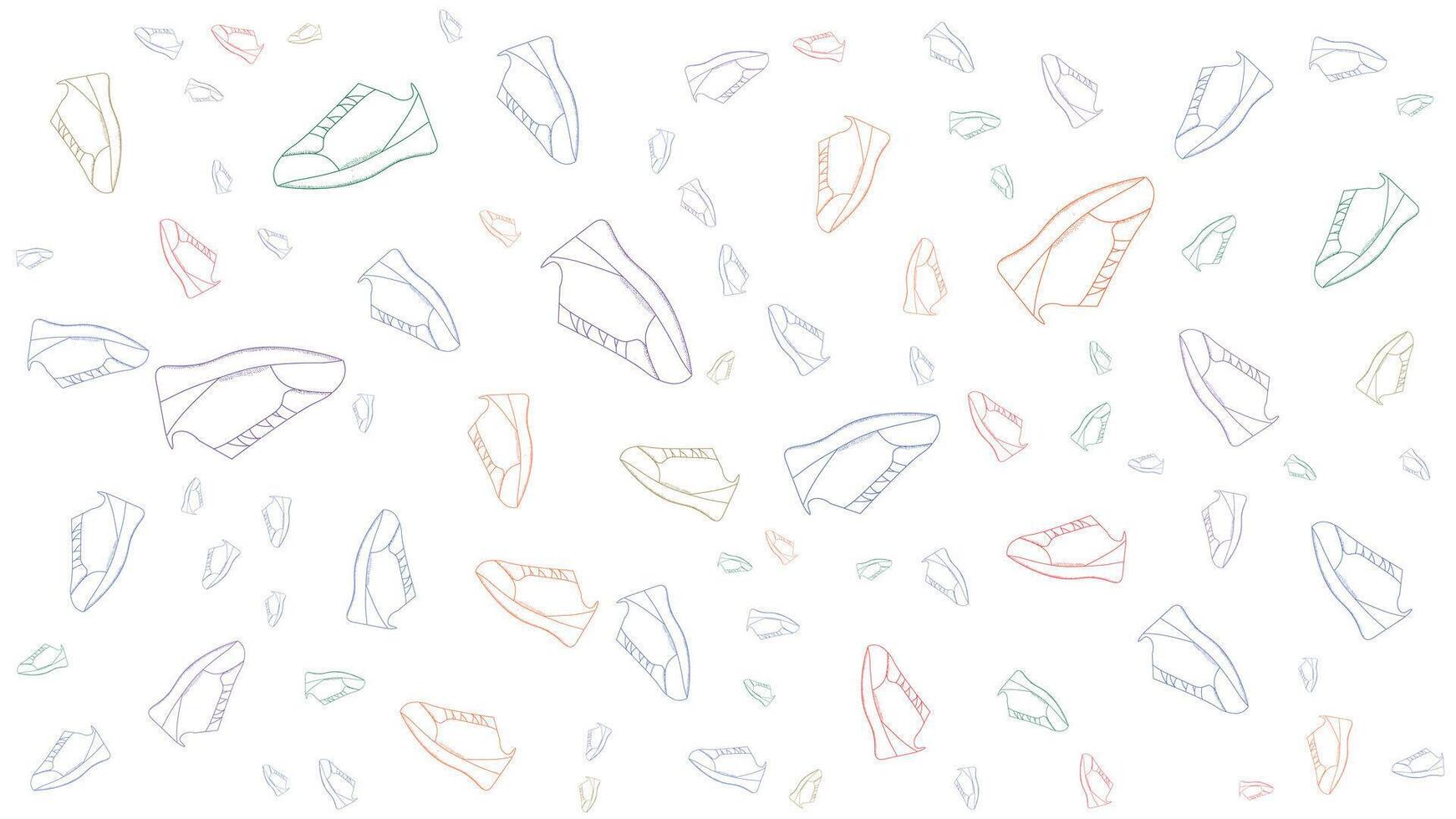 Minimalist Dotted Line Shoe Pattern Background vector