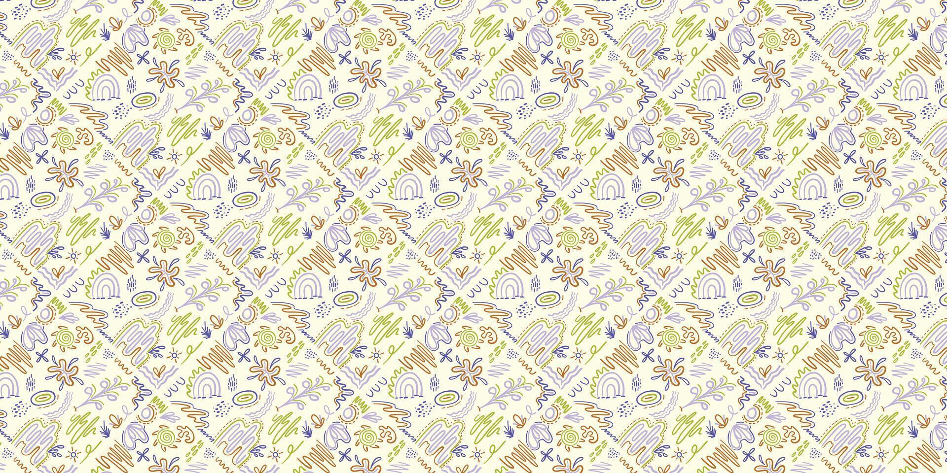 Decorative abstract pattern background template. Modern colorful ornamental backdrop design. vector