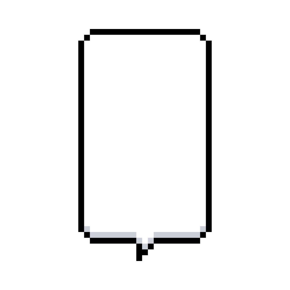 Pixel speech bubble. Pixel text box. Retro game chat frames. Message cloud. Bit dialog frame. Interface talk balloon. illustration isolated vector