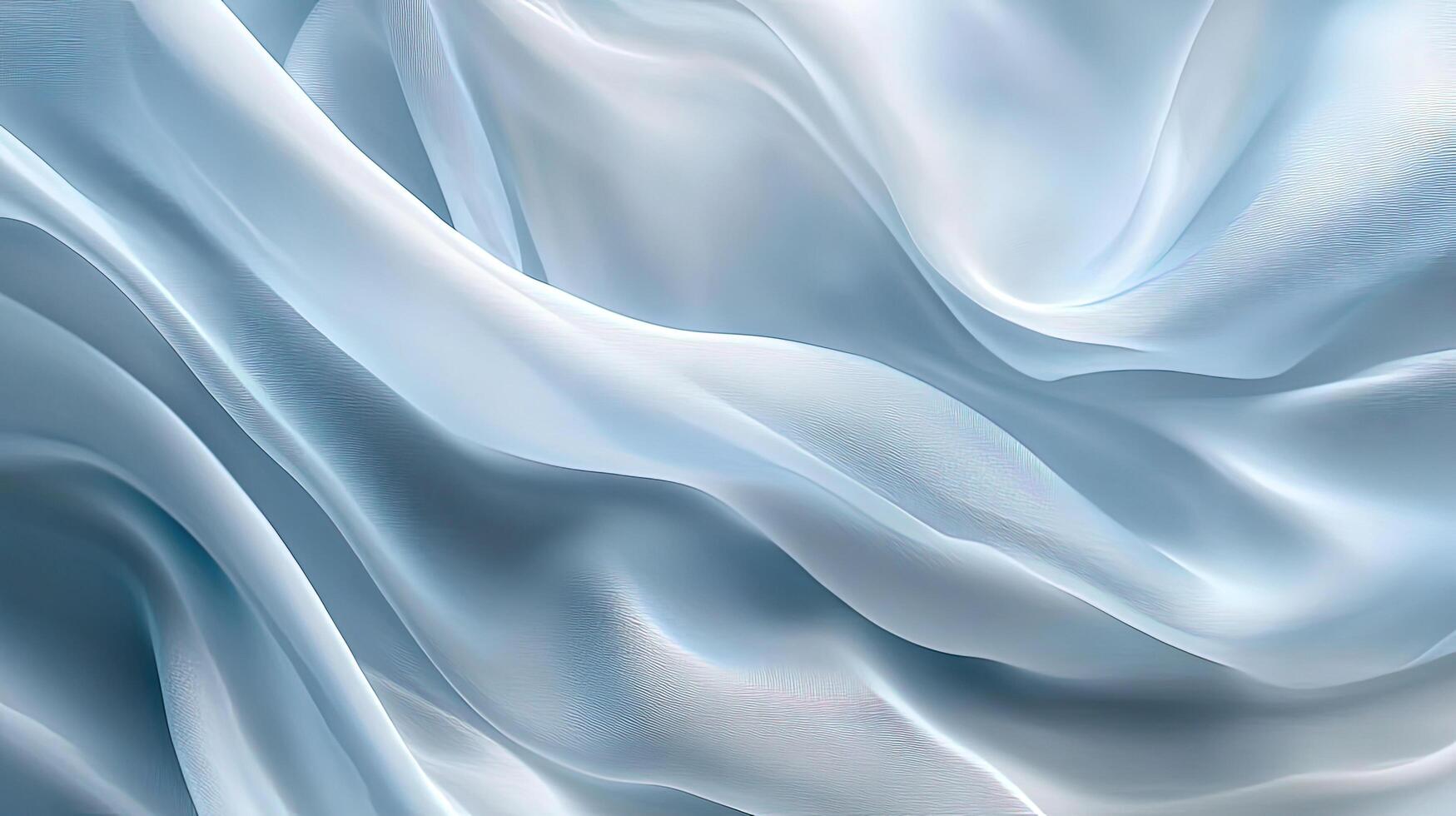 Abstract soft light blue fabric curves and flows smoothly creating a dreamy effect photo