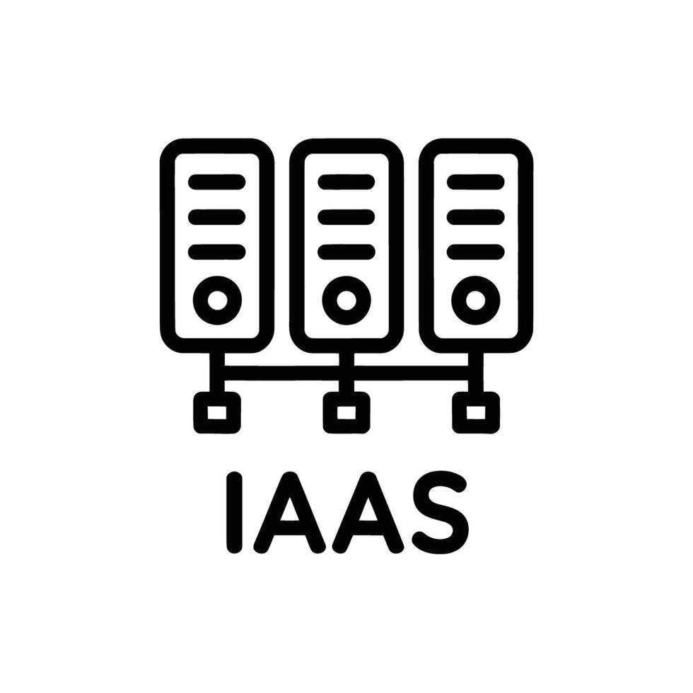 Infrastructure as a Service IAAS with Server Rack Icon representing cloud computing vector