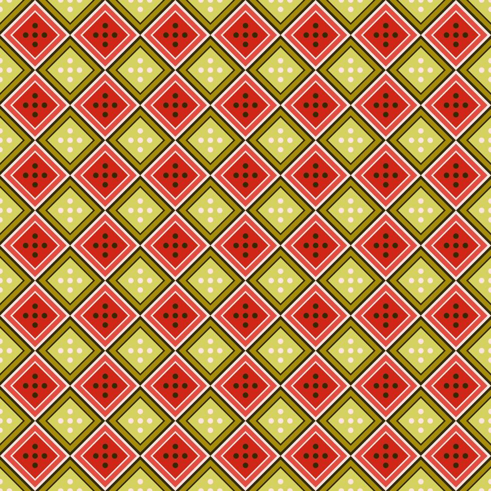 A red and green pattern with squares vector