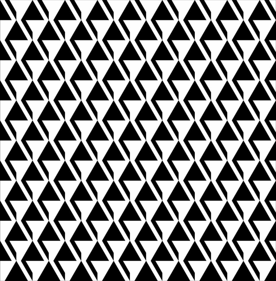 Seamless Pattern black and white pattern with triangles vector
