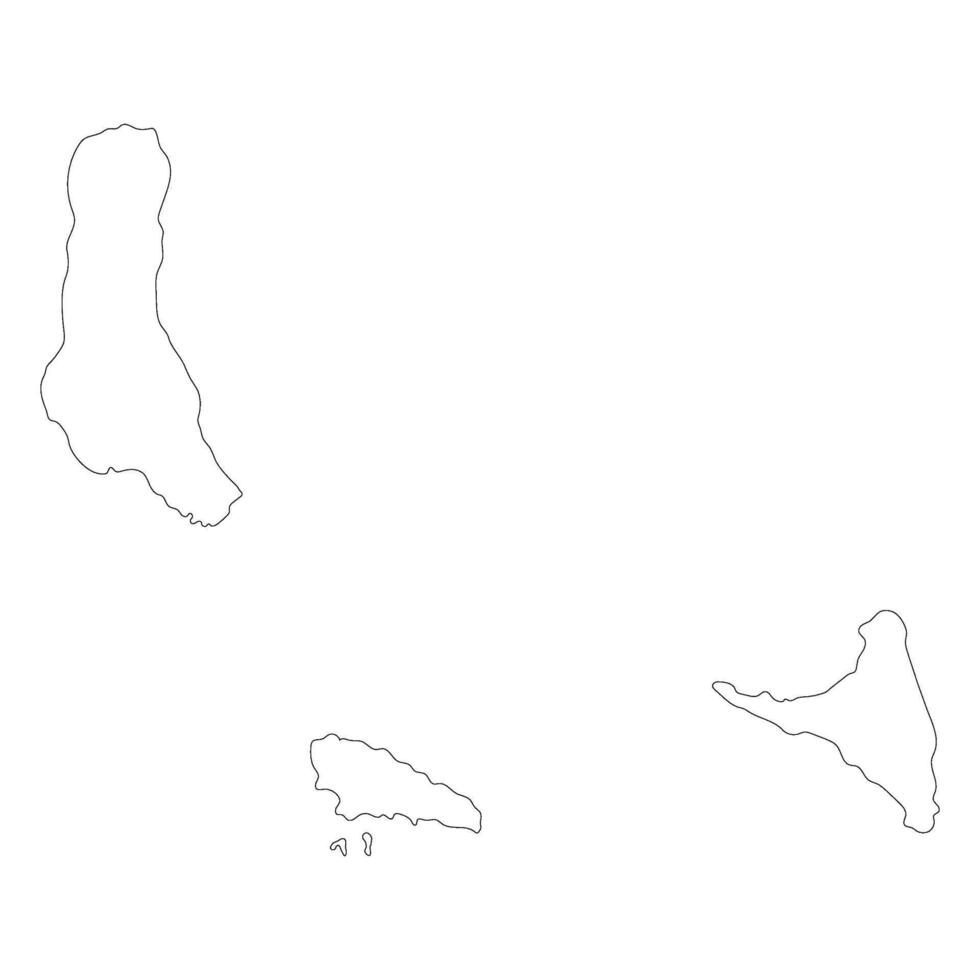 Comoros map. Map of Comoros in white color vector