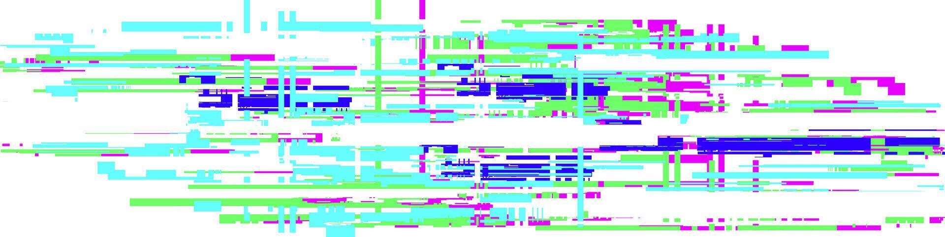 Digital glitch art background displaying data stream error vector