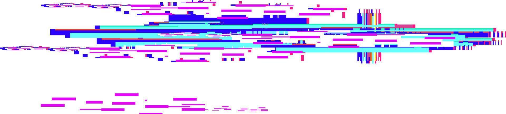 Digital glitch art data bending effect background vector