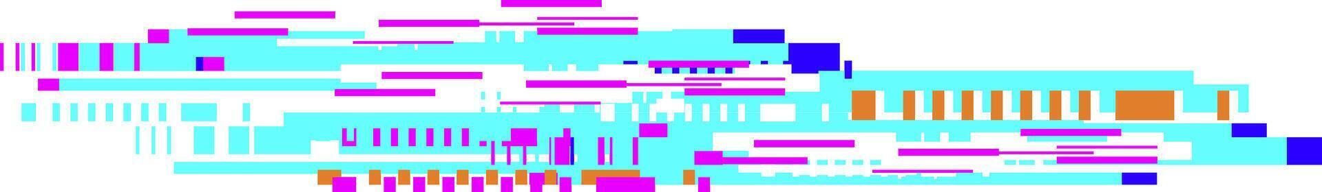 Abstract data glitching on a white background vector