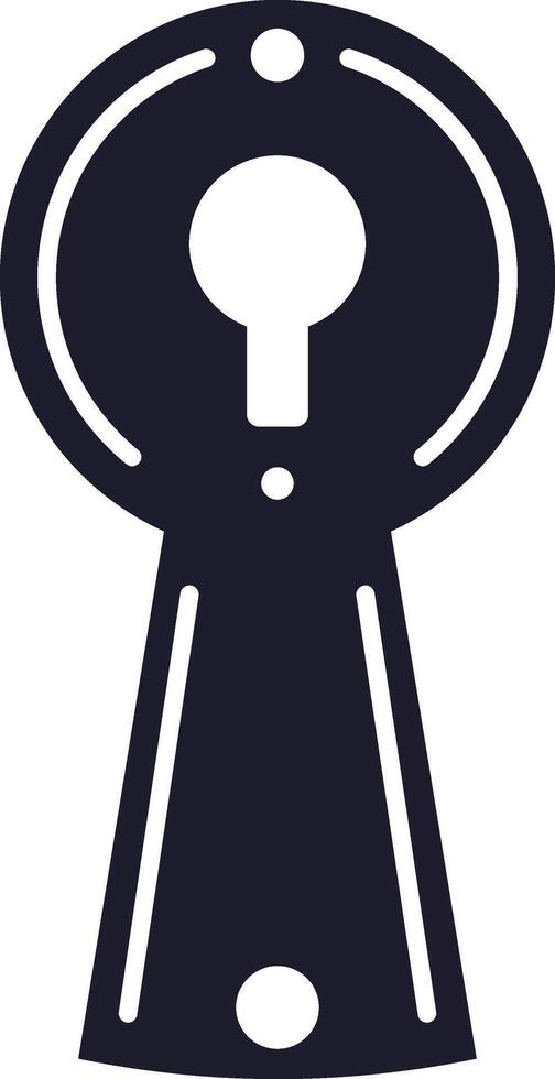 Keyhole icon symbolizing security and restricted access vector