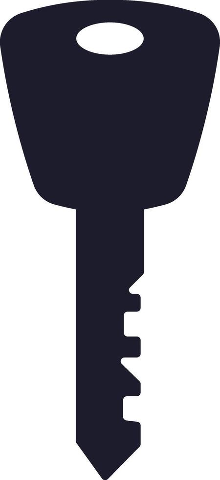 Key silhouette unlocking security and access concept vector