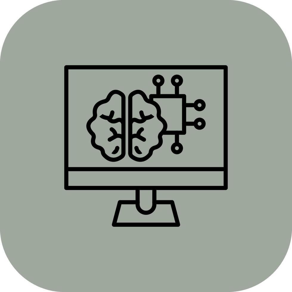 Machine Learning Clean Sketch Style Form vector