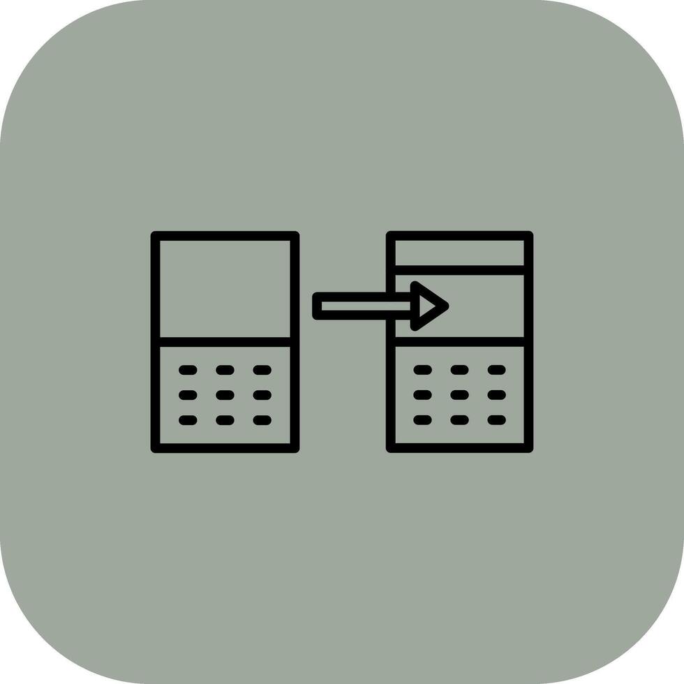 Data Transformation Geometric Mobile App Mark vector
