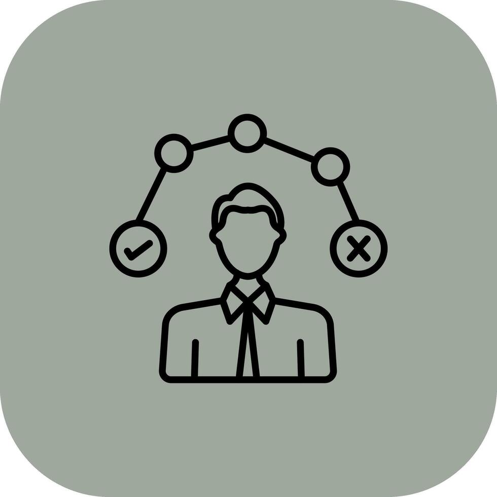 decision Sharp Edge Style Visual vector