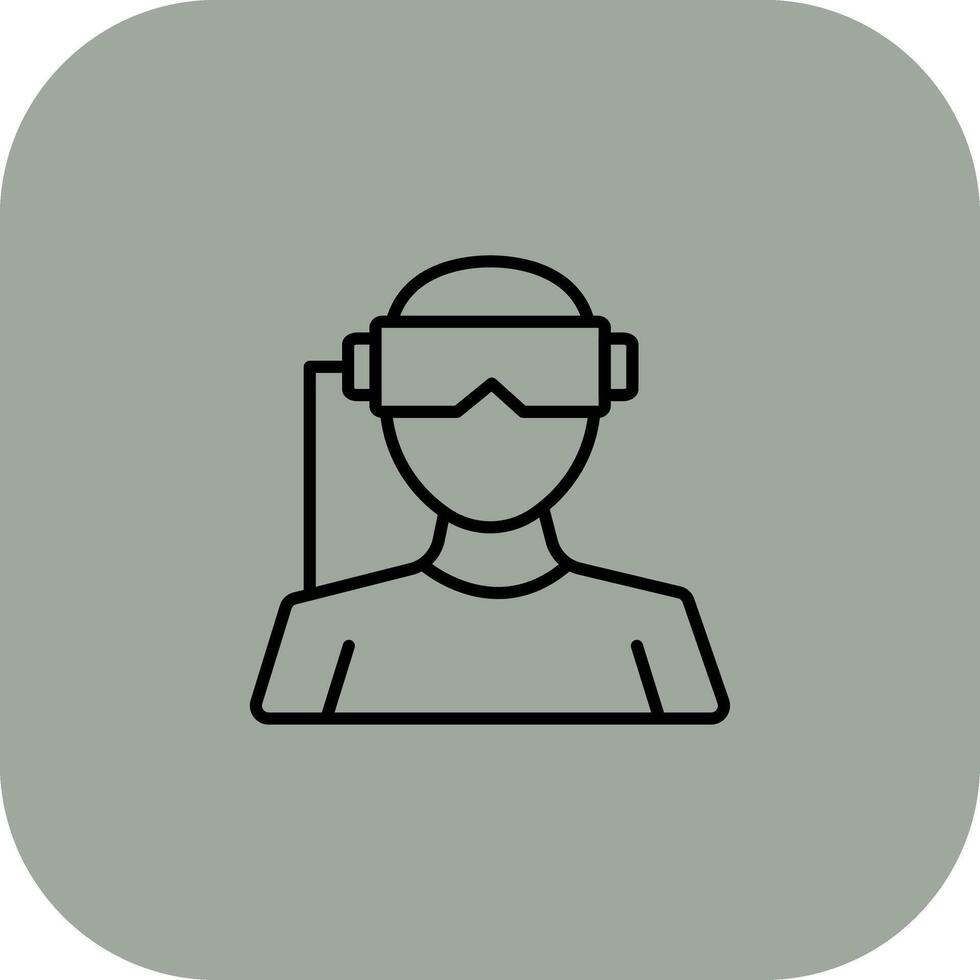 Vr Headset Coded User Interface Symbol vector