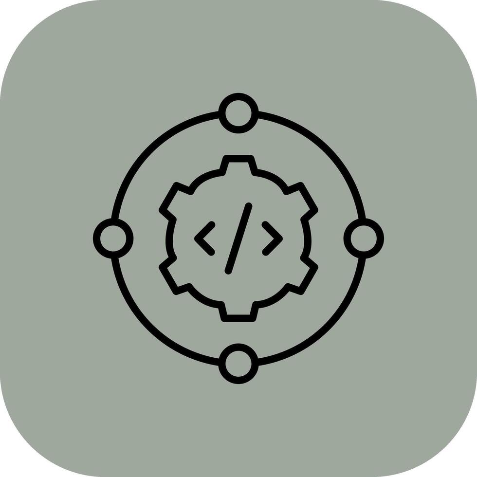 api icónico línea establecido formar vector