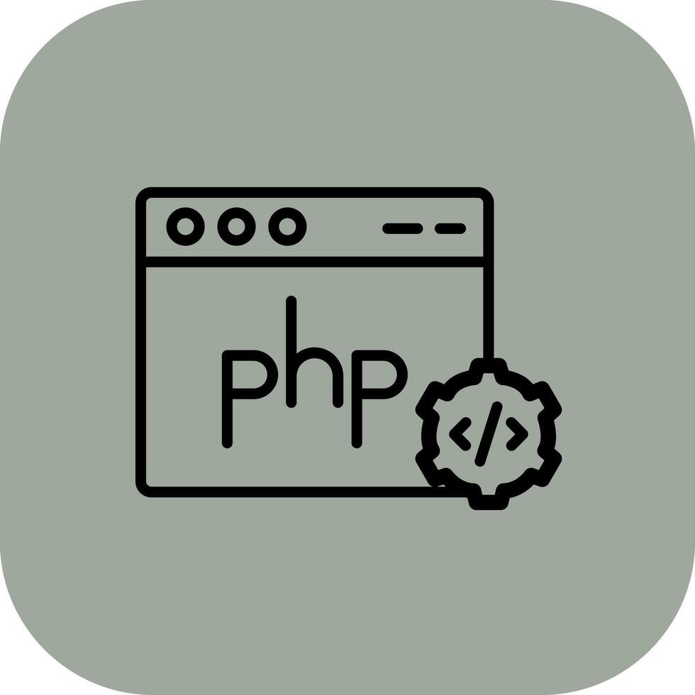 Php Minimal Design Style Badge vector