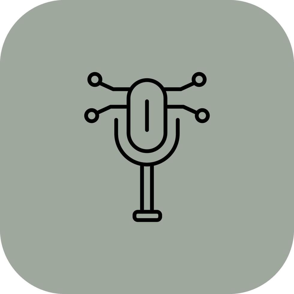 Speech Recognition Simplified Thin Line Mark vector