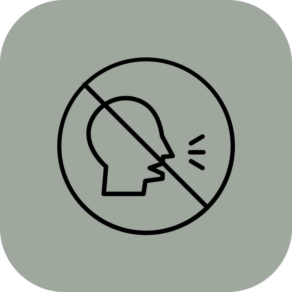 No Talking Custom Line Based Element vector