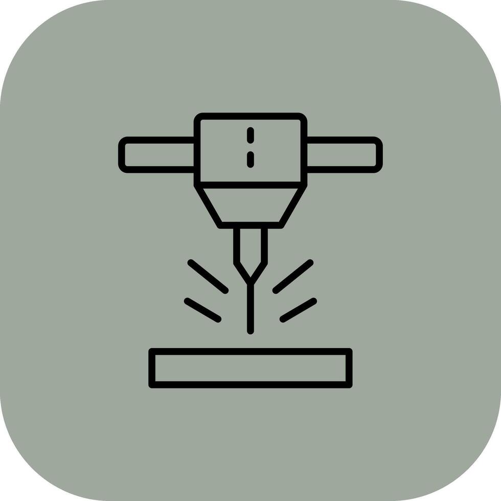 Cnc Machine Monotone Sketch Style Design vector