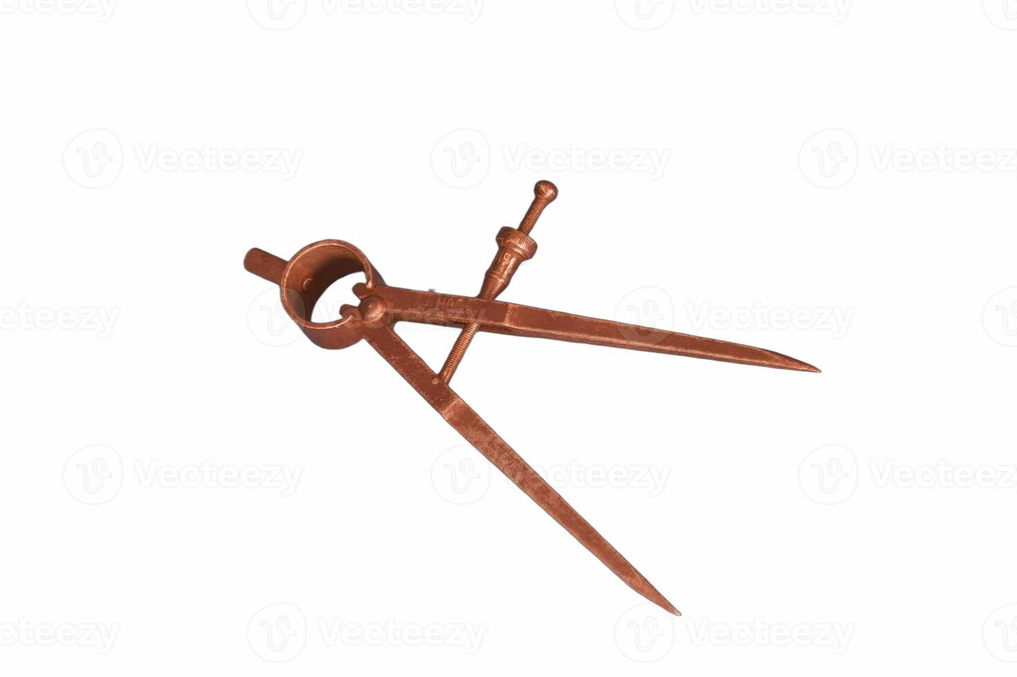 Compass tool used for drafting and measuring in technical drawing and geometry classes photo