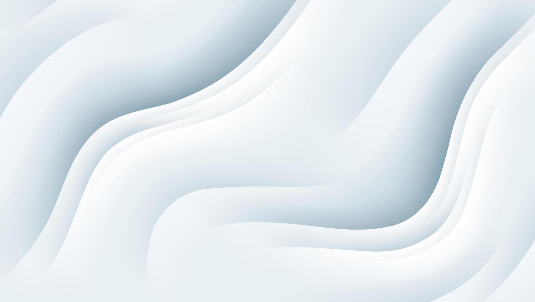 white abstract background with wavy lines vector