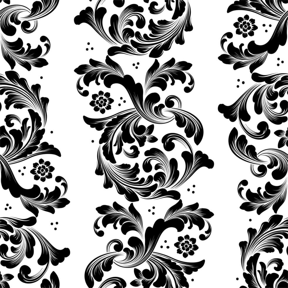 damask seamless pattern element vector