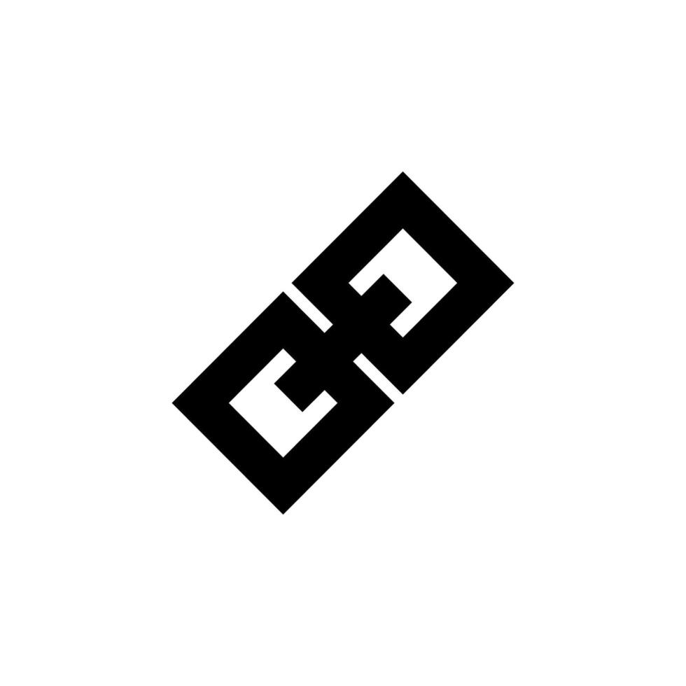 Bold Solid Link Black Icon for URL, Online, and Digital Interface vector