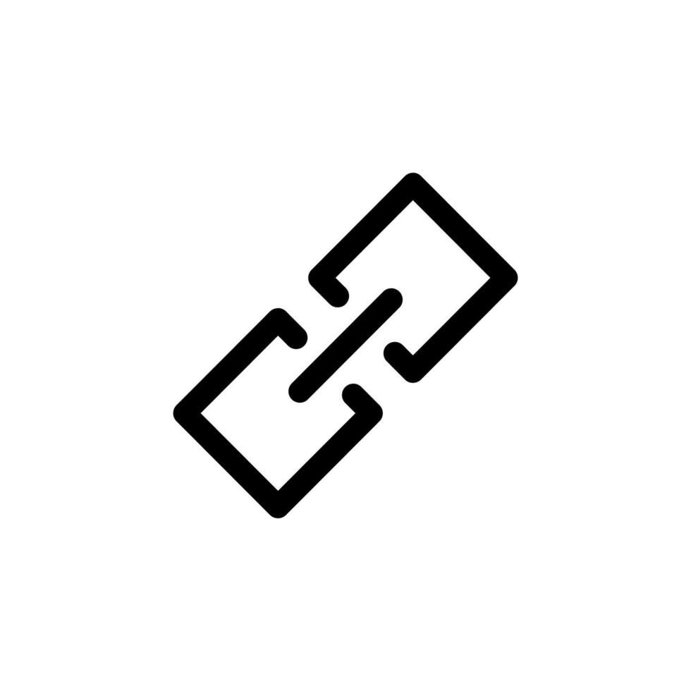 Clean Line Link Thin Icon for Chain, Connect, and Navigation Tools UI vector