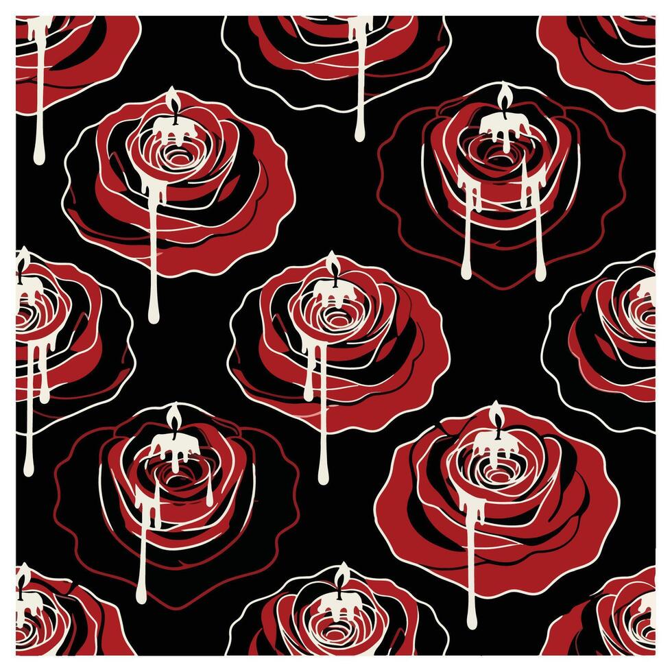 Mysterious seamless halloween pattern with a mystical spirit, this creepy pattern is a festive design for a spooky background vector