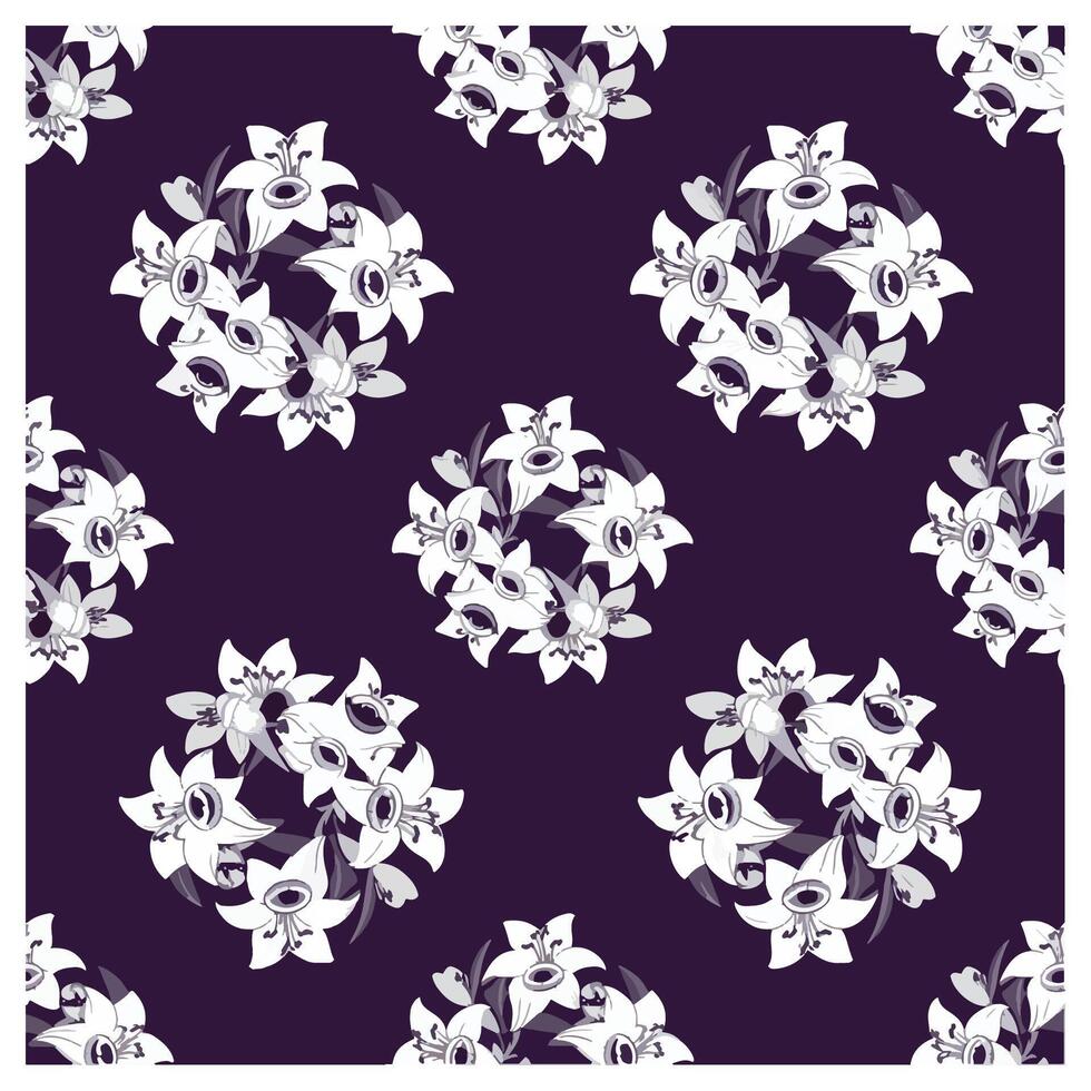 Mysterious seamless halloween pattern with mystical spirit. A spooky background with a festive design on a dark background. Editable vector