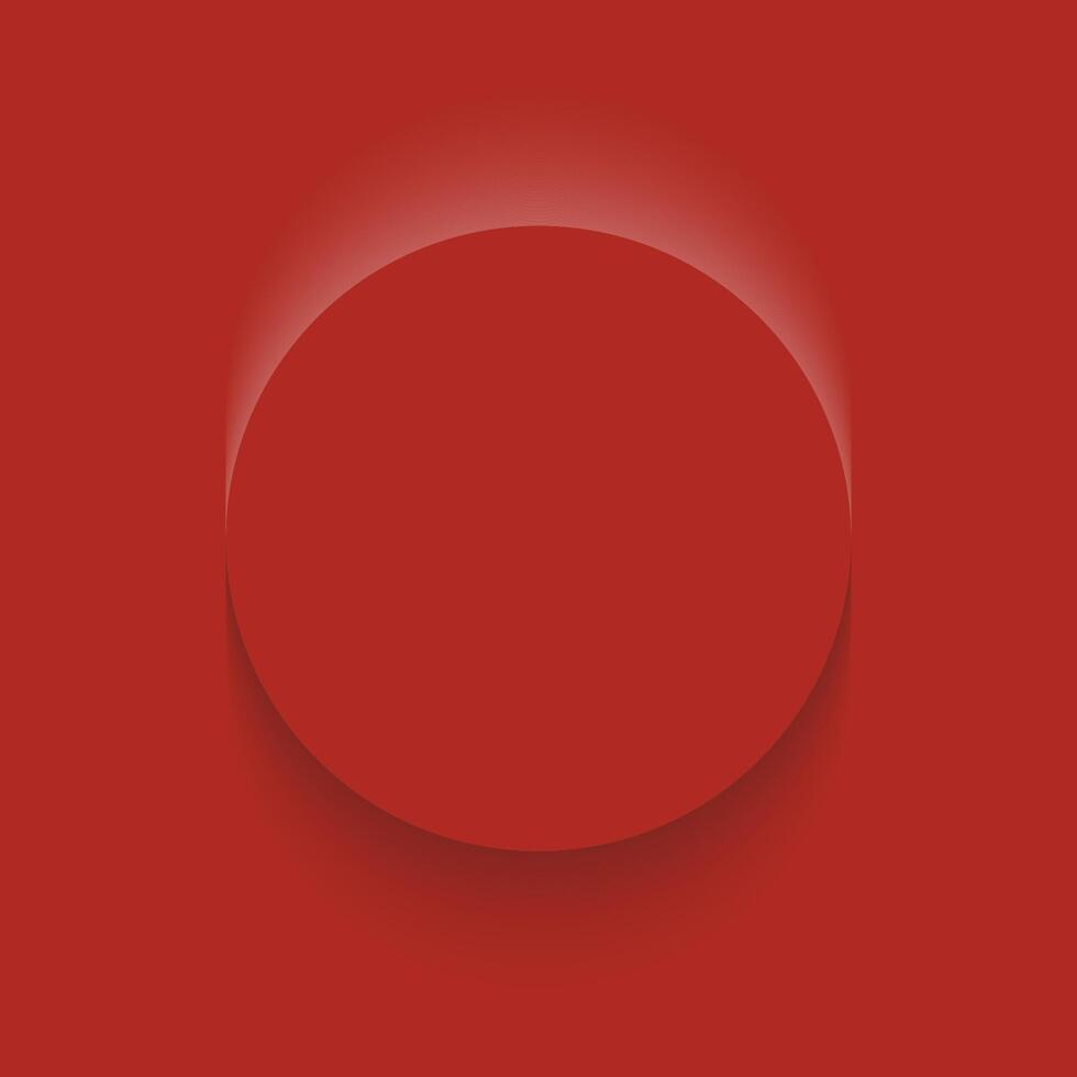 Red Circle Button Style Graphic Element Round Badge Illustration vector