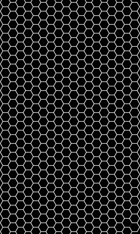 black Hexagon pattern background with a seamless grid texture. vector