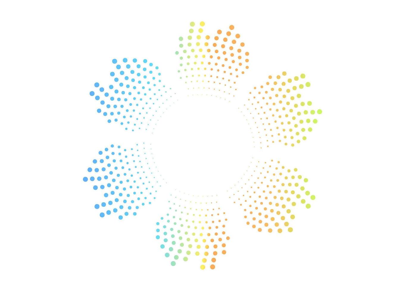 Neon glowing audio circle with dotted spectrum lines. Abstract sound wave ring. isolated design for music, posters, or apps. vector