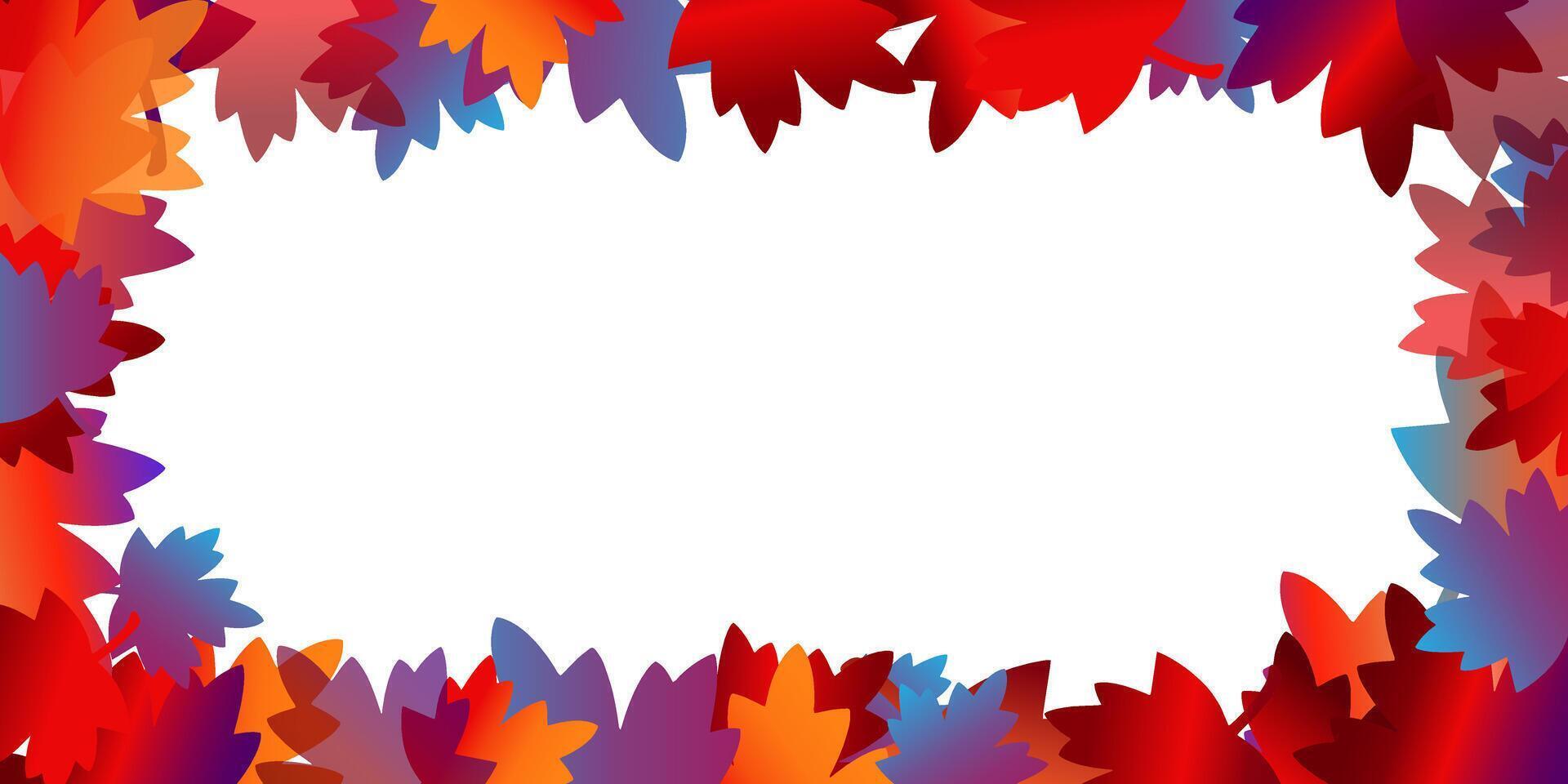 Autumn background. Banner design background with falling red autumn leaves. on white vector