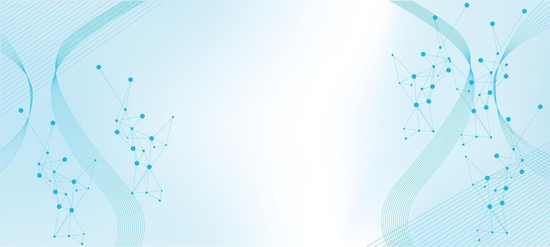 Blue Abstract Technology Network Background with Lines vector