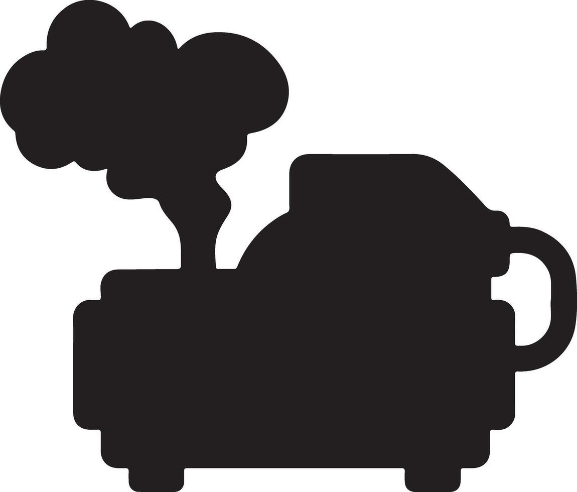 Silhouette of a fog machine with a visible nozzle vector