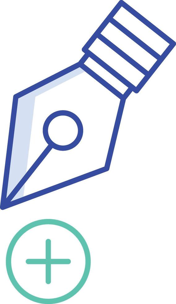 add anchor point outline color icon design vector