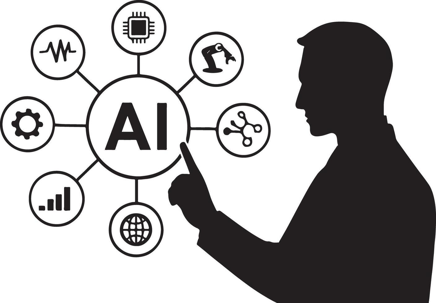 Artificial Intelligence Concepts vector