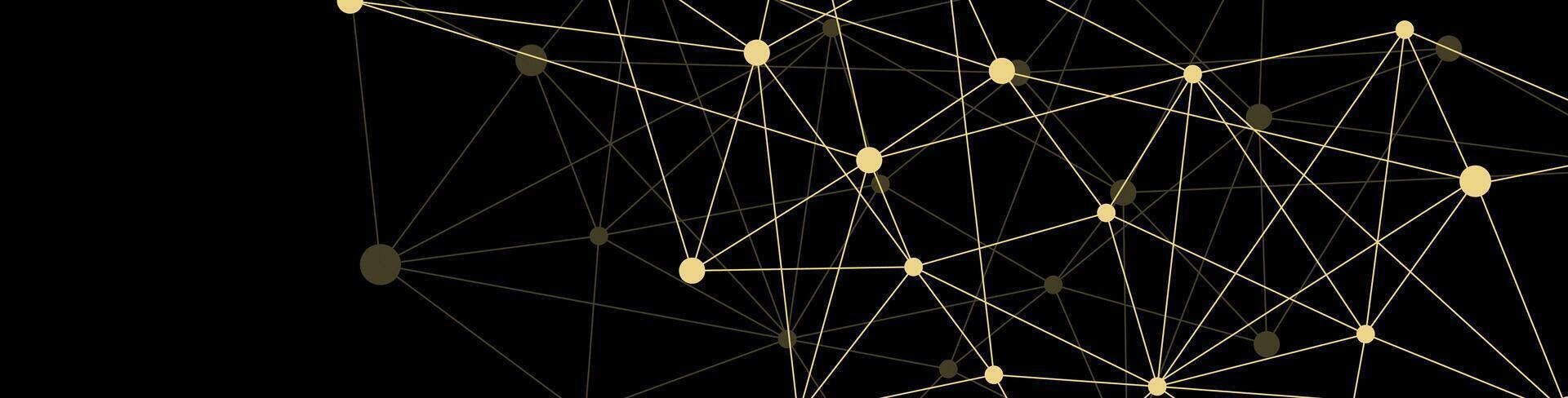 Modern Geometric Web Structure Internet Connectivity Banner vector