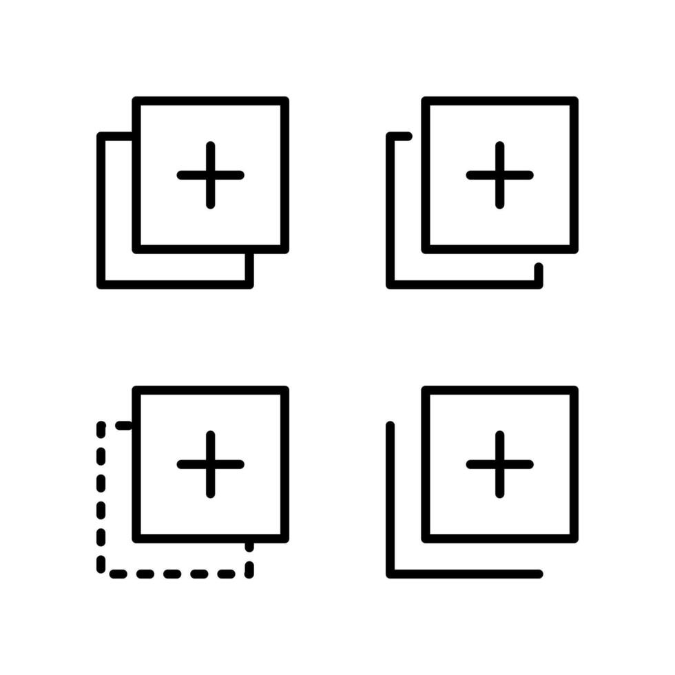 Add icon . Plus icon. Add file, copy icon . vector