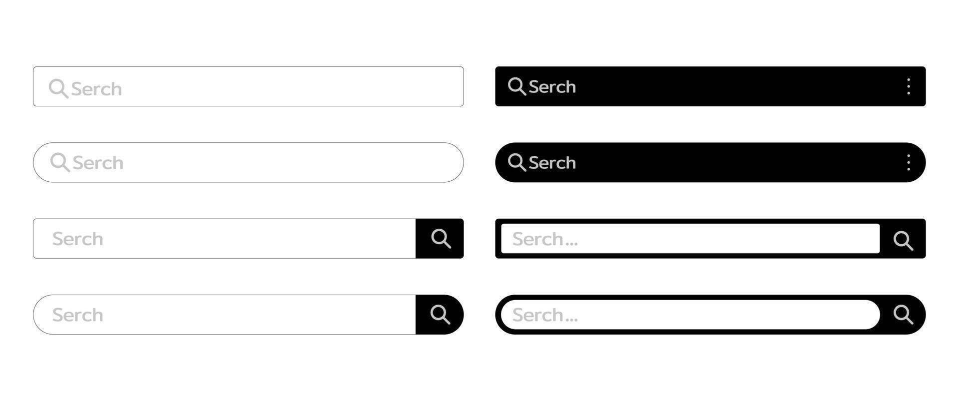 Searching menu Bar and Dicovery Tab design, Exploration Tab on website, Modern Internet Graphic element for Presentation, Mock up, vector